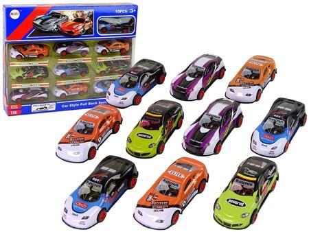 Immagine prodotto Lean Toys Set di auto Resorak 1:55 Metal Sport 10 pezzi.