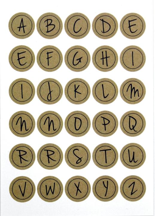 Immagine prodotto Artoz Alfabeto di lettere adesive 6 pezzi marrone