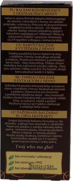Valori nutrizionali e ingredienti Venita - Lozione colorante all'henné da Henna Ecstraktem 15 Bronze 75Ml (15 Marrone)