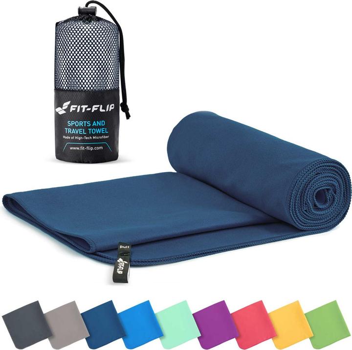 Fit-Flip Mikrofaser Handtuch schnelltrocknend mit Tasche 60x120cm (60 x 120 cm)