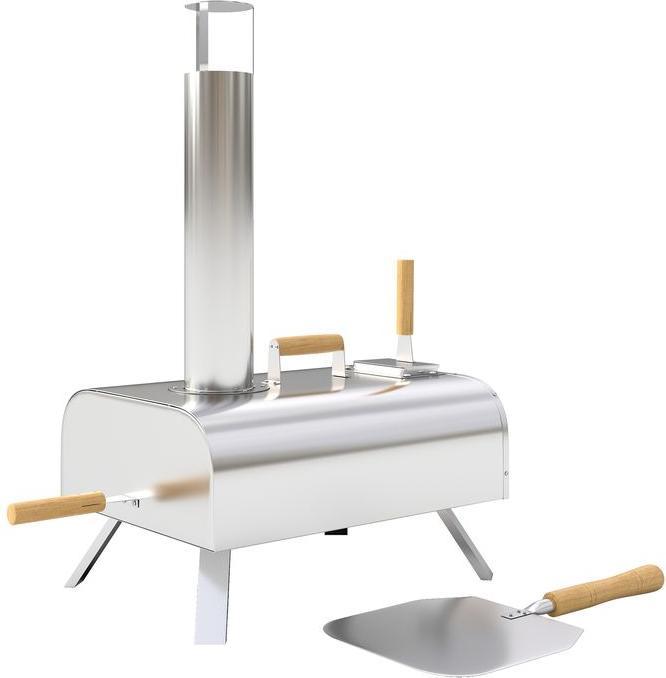 Produktbild Swisshandel24 Outdoor Pizzaofen Holzbefeuerter Pizza Ofen Edelstahl, Pizzastein (Pizzaofen Holz)