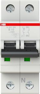 Actual product image ABB S201-B10NA Automatic circuit breaker 10A pro M compact 1p+NA