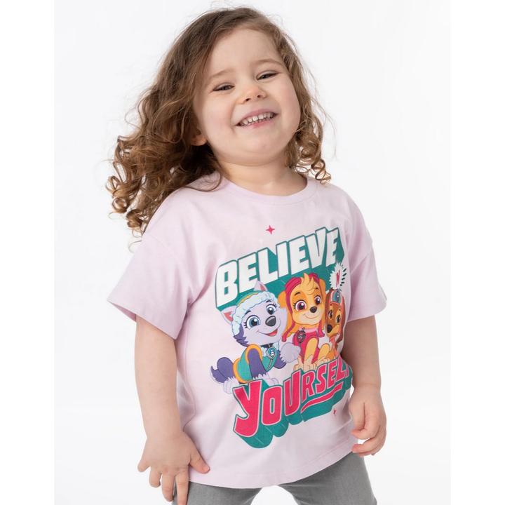 Actual product image Paw Patrol Girls Believe In Yourself T-Shirt (Pack of 2) (122)