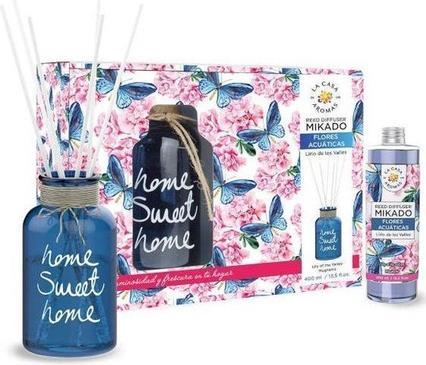 La Casa de los Aromas Sweet Home Duftstäbchen-Set + Maiglöckchen-Vase 400ml (Reinigungstücher, 400 ml)
