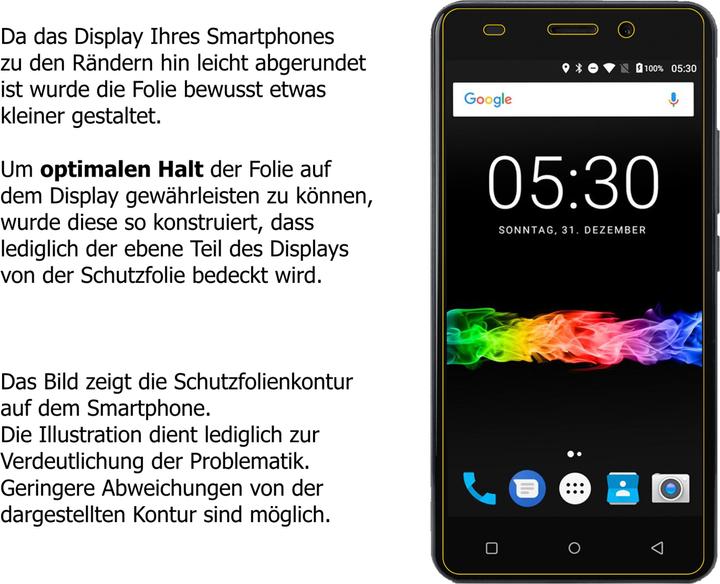Actual product image Dipos Screen Protector Crystalclear (1 Piece, Swisstone SD 530)