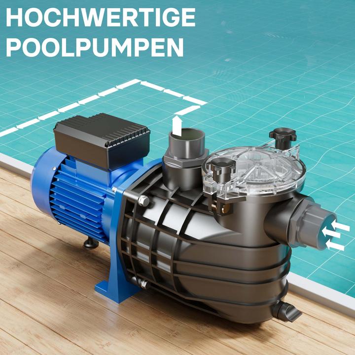 Produktbild Wiltec Pool Pumpe 34800 l/h 3000 W Schwimmbadpumpe Filterpumpe Umwälzpumpe Pool