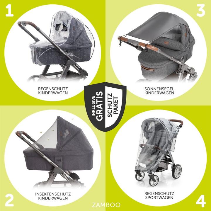 Produktbild Hauck Kombikinderwagen Kombi-Kinderwagen Walk N Care Set inkl. Babywanne