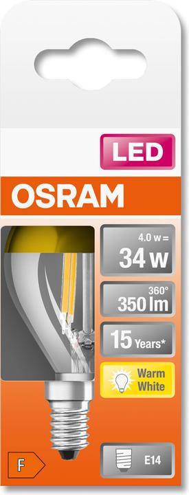 Produktbild Osram Led Retrofit Classic P Mirror (E14, 34 W, 380 lm, 1 x, F)