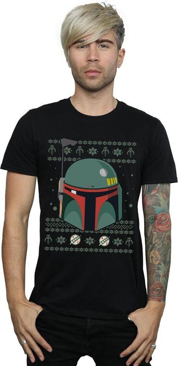 Actual product image Star Wars Mens Boba Fett Christmas T-Shirt (XL)