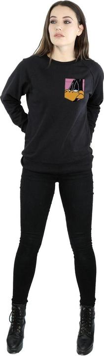 Image du produit Looney Tunes - Sweat DAFFY DUCK FACE FAUX POCKET - Femme (S)