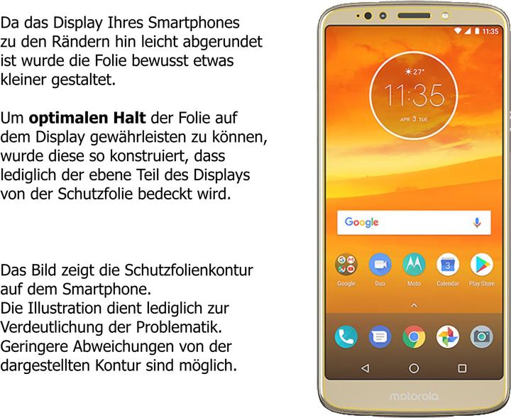Produktbild Dipos Displayschutz Anti-Shock (2 Stück, Motorola Moto E5 Supra)