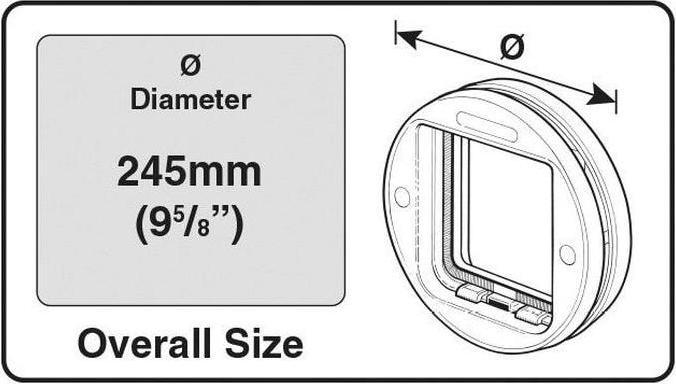 Actual product image Cat Mate 4-way locking cat flap (Manual cat flap)