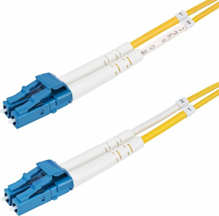 Produktbild StarTech com 50 Meter LWL Patchkabel LC LC (UPC) Singlemode OS2 Duplex, 9/125µm, 10Gbit, Biegeunempf (CAT6, 50 m)