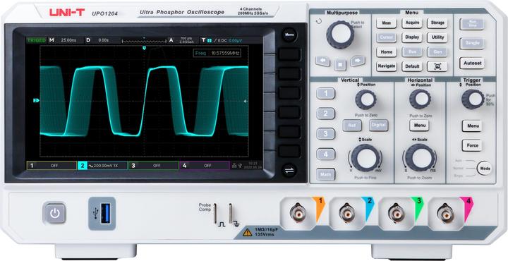 Produktbild Uni-T Speicher-Oszilloskop UPO1204, 4 Kanal, 200 MHz, 2 GSa/s