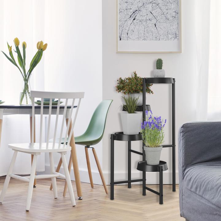 Actual product image Relaxdays Pflanzenständer Metall & Kunststoff