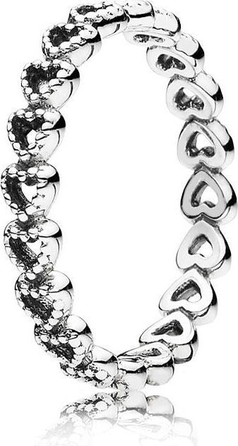 Pandora Ring Gereihte Herzen (48, 925 Silber)