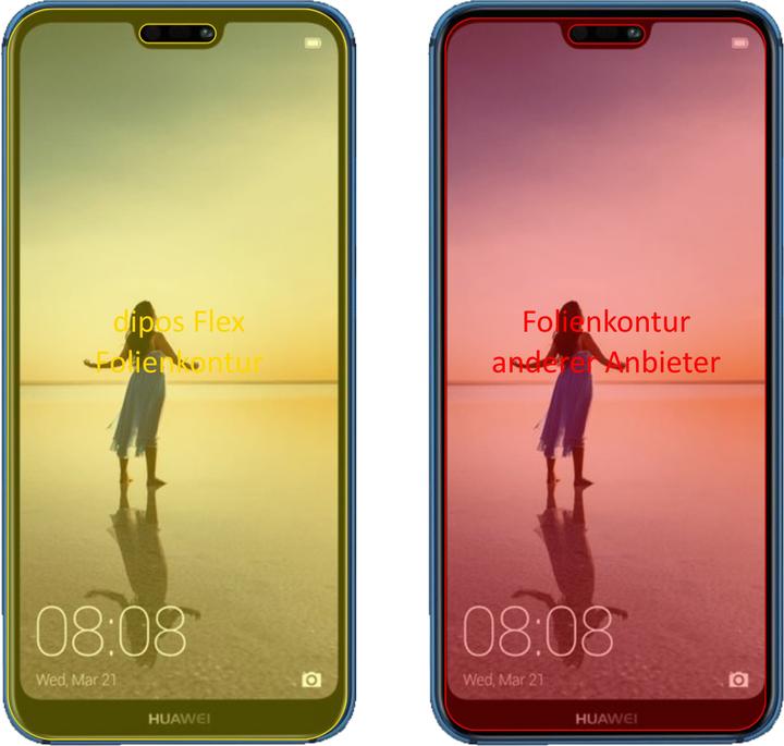 Produktbild Dipos Displayschutzfolie Full-Cover 3D (2 Stück, Huawei P20 Lite)