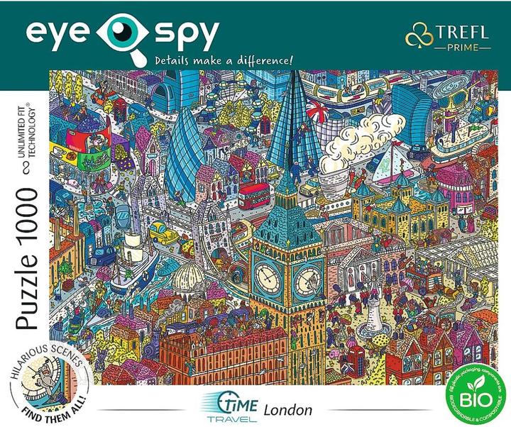 Actual product image Trefl Puzzle 1000 pieces UFT EYE-SPY Time Travel London England (1000 pieces)
