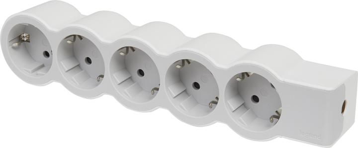 Actual product image Legrand Flat socket strip 5x socket, without cable Cable white-grey 694577 (5 x, CEE, CEE 7/3)