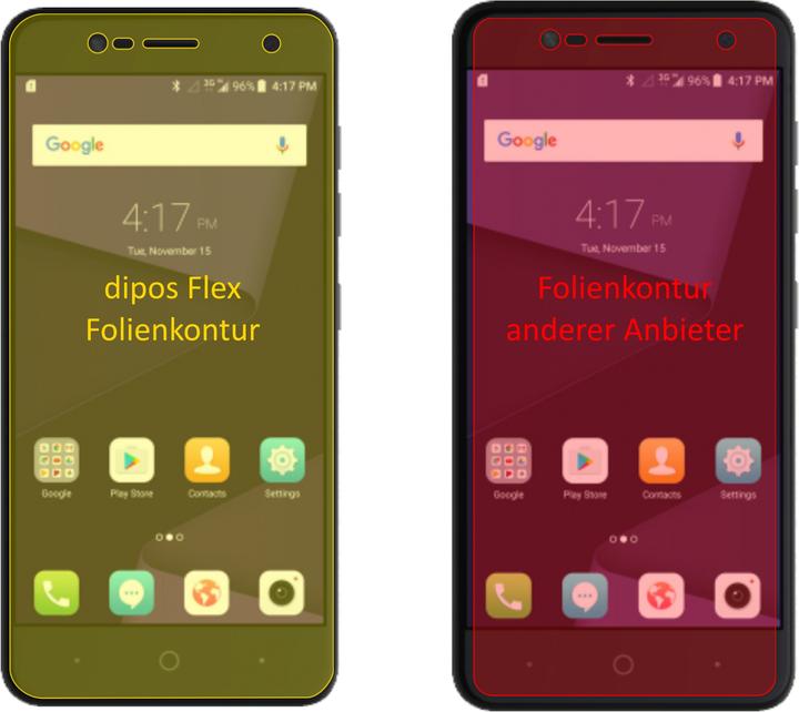 Immagine prodotto Dipos Pellicola Protettiva Full-Cover 3D (3 Pezzo/i, ZTE Blade V8 Mini)