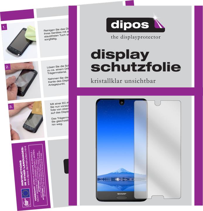 Actual product image Dipos Screen Protector Crystalclear (2 Piece, Sharp Aquos S2)