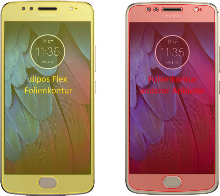 Actual product image Dipos Screen Protector Full-Cover 3D (3 Piece, Motorola Moto G5S Plus)