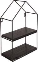 Image du produit Ootb Étagère murale métal/bois avec 2 étagères