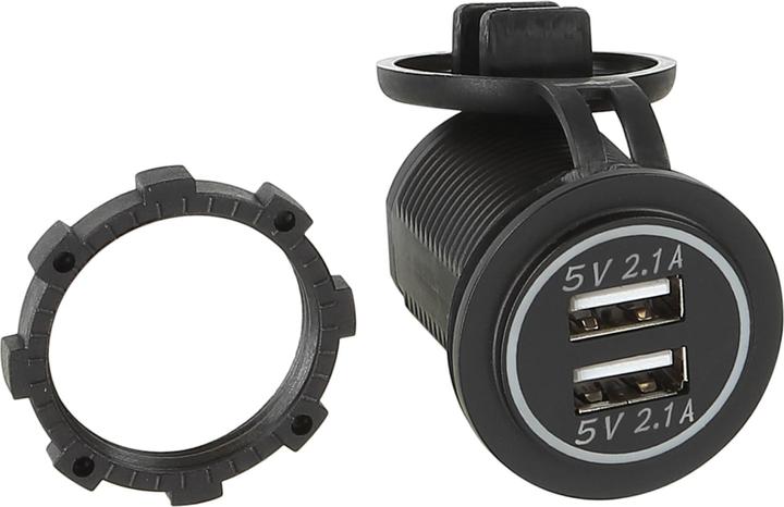 ACV USB Ladeadapter 12/24V USB-A 2x5V 2.1A Install.