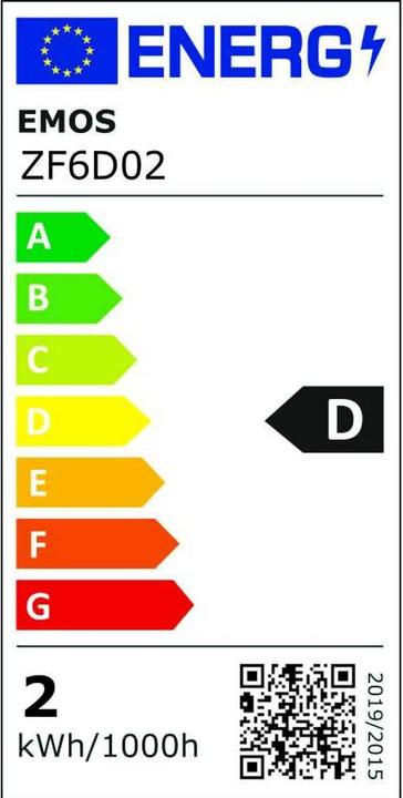 Energy Label Emos LED lamp Filament Mini Globe / E27 / 1.8 W (25 W) / 250 lm / Warm white (E27, 1.80 W, 250 lm, 1 x, D)