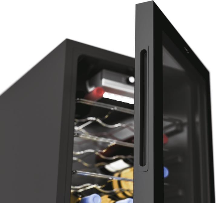 Actual product image Candy CWC 021 M/NF Wine Cellar with compressor Free installation Black 21 bottles/bottles
