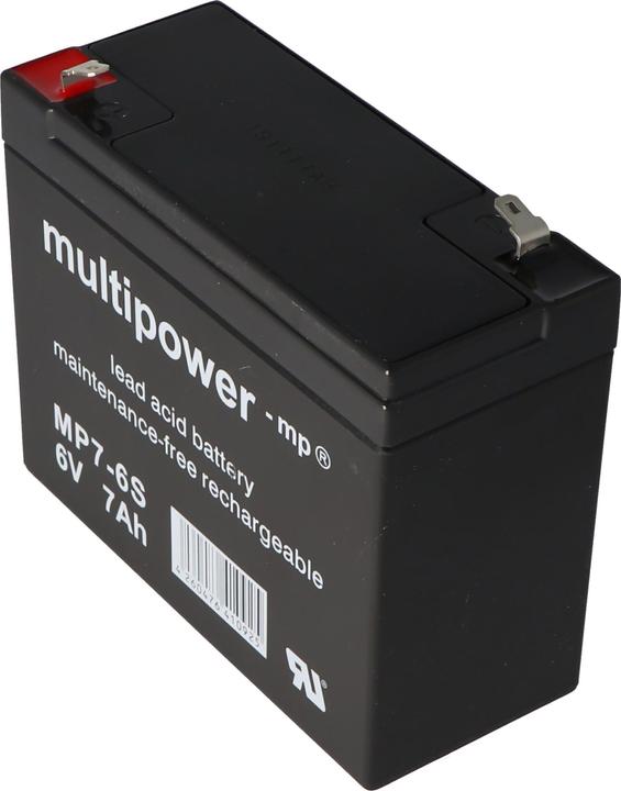 Actual product image Multipower Battery MP7-6S like Sonnenschein A206/6.5S, but with slightly different contacts (6 V, 6.50 Ah)
