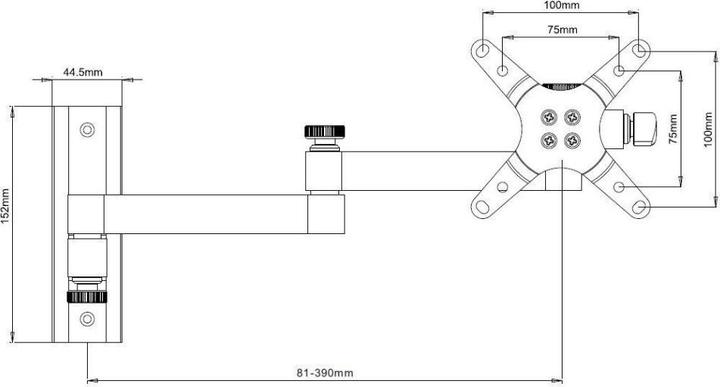Produktbild Techly Tiltable Wall Bracket (Wand, 30", 15 kg)