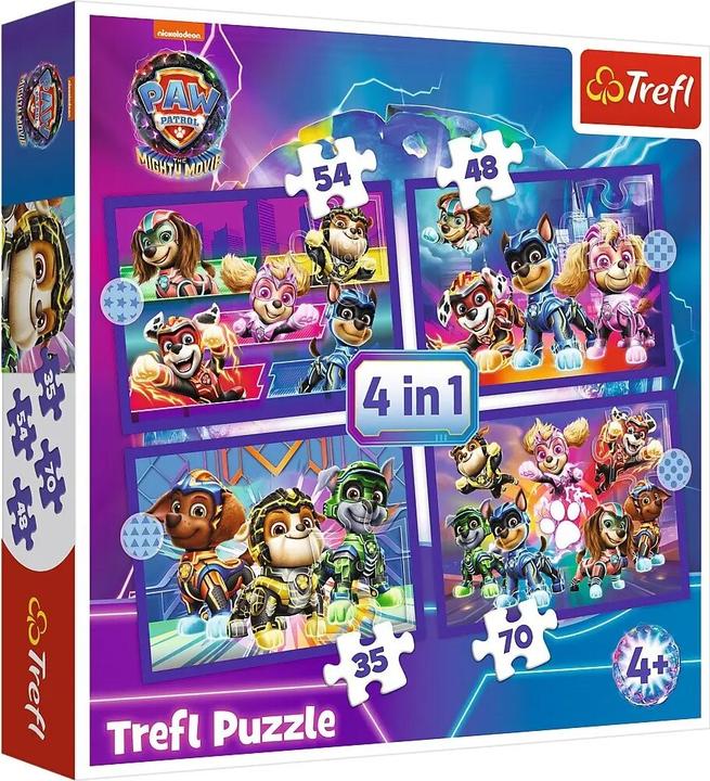 Actual product image Trefl 4 in 1 Puzzle - Paw Patrol Film (71 pieces)