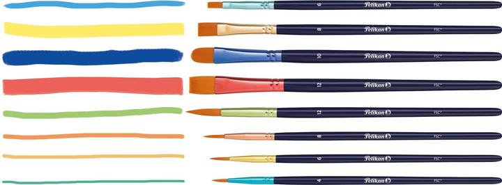 Produktbild Pelikan Pinselset mit 8 Synthetikpinseln, Anzahl der Pinsel: 8 Stück