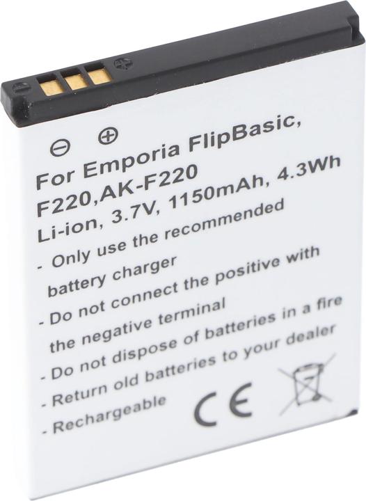 Image du produit AccuCell Batterie AK-F220 pour Emporia F210, F220, Flip basic, Emporia FLIPbasic