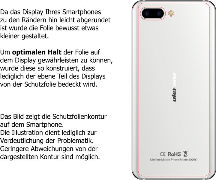 Actual product image Dipos Screen Protector Crystalclear (6 Piece, Ulefone T2 Pro)