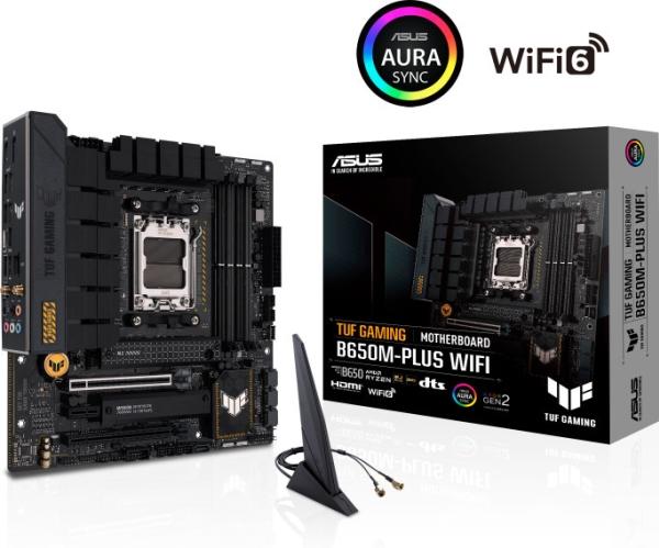 Produktbild ASUS TUF GAMING B650M-PLUS WIFI (AM5, AMD B650M, mATX)
