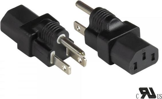 Produktbild Good Connections Stromadapter Amerika/USA Netz-Stecker Typ B (NEMA 5-15P) an IEC 60320 C13, UL, schwarz, ®