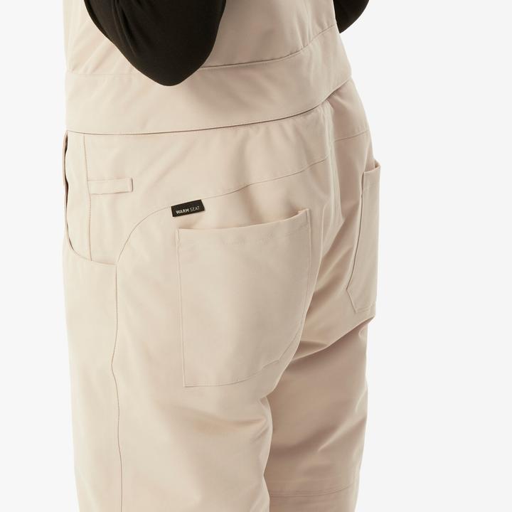 Actual product image Wedze Snowboard trousers dungarees kids piste - 500 white (164)
