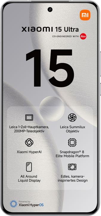 Actual product image Xiaomi 15 Ultra (512 GB, White, 6.73", Dual SIM, 50 Mpx, 5G)