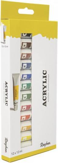 Image du produit Rayher Coffret d'artiste peintures acryliques, mixtes (Multicolore, 144 ml)