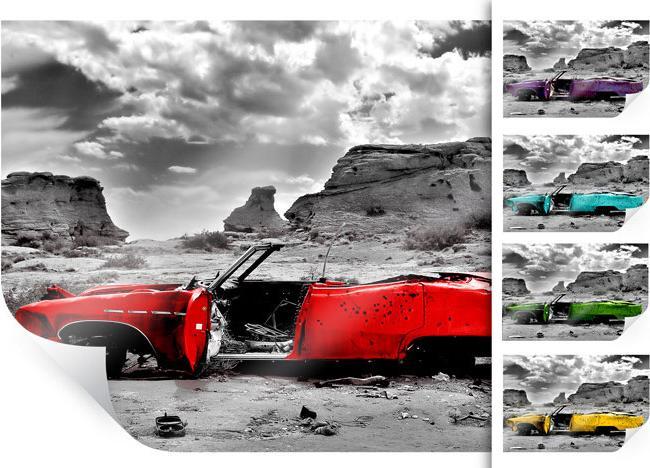Image du produit Trenddeko Cadillac rouge (100 x 70 cm)