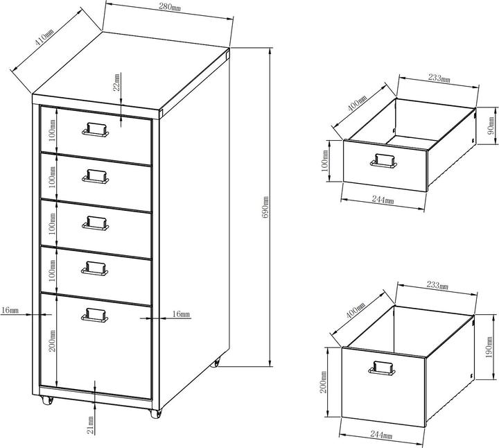 Actual product image En.Casa Kökar (69 x 28 x 41 cm)