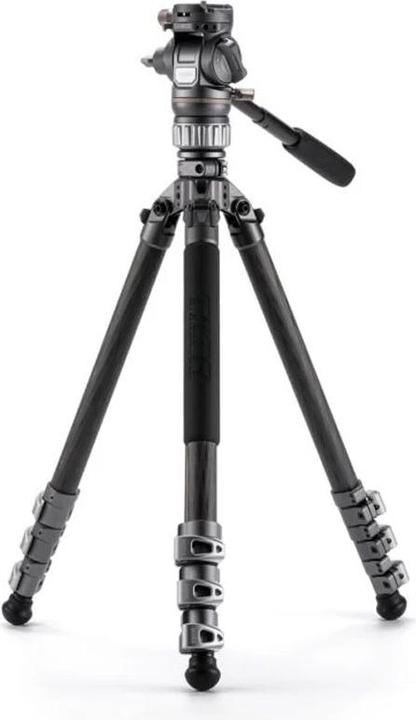 Actual product image Tilta VT05 Travel Video Fluid Head, 3-Stage Carbon Fibre Tripod (Carbon, Metal)