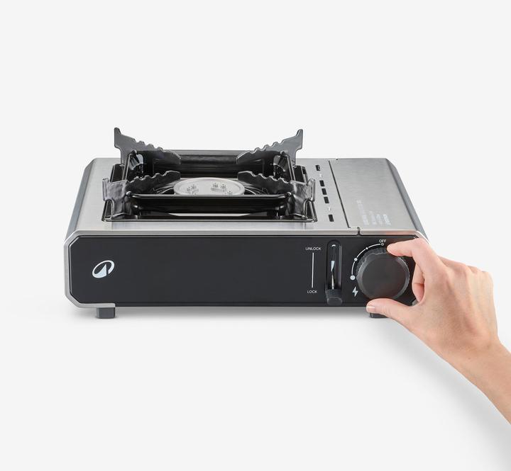 Actual product image Quechua Gaskocher 1 Kochstelle Piezozündung Camping - 100 2.200 W