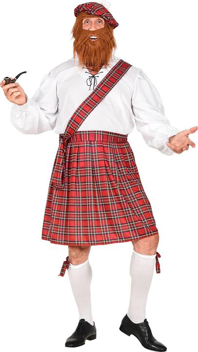 Actual product image Widmann FRECHER SCHOTTE (Hemd, Kilt, Schärpe, kurze Hose mit Glied, Mütze mit Bart), XL/XXL (L, XL)