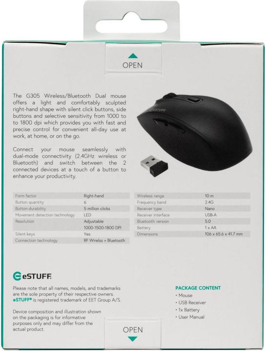 Produktbild Gearlab G305 Wireless/Bluetooth Dual (Kabellos)