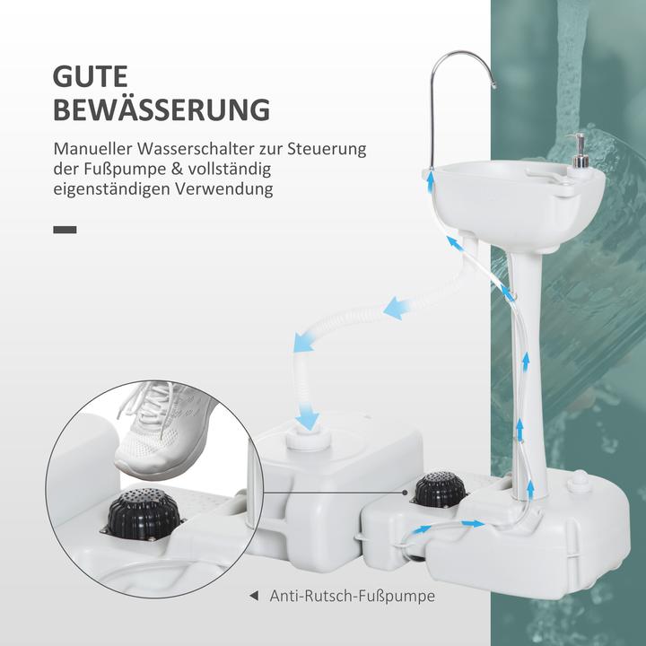 Actual product image Outsunny Camping washbasin with waste water tank (830 mm, 500 mm)