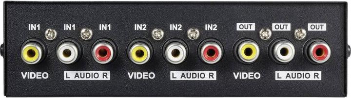 Actual product image SpeaKa Professional SP-11175216 2 port composite switch with audio ports