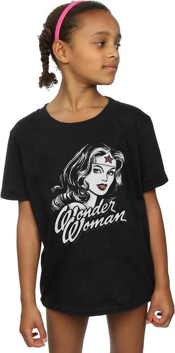 Actual product image Wonder Woman Girls Hint Cotton T-Shirt (140, 146)